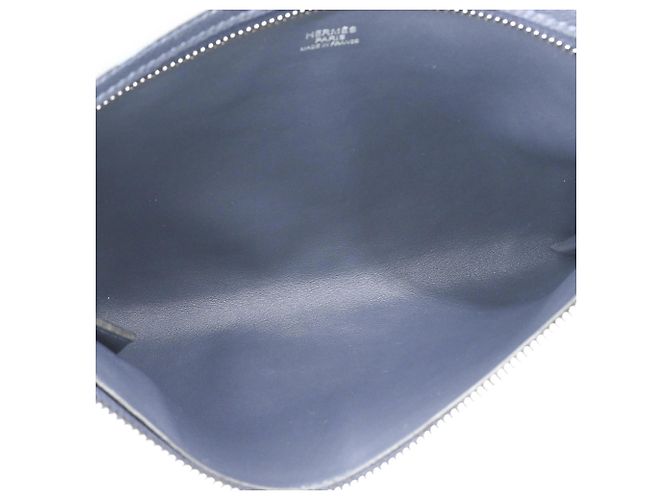Borsa a tracolla in pelle Evercalf blu navy di Hermès - vista 9