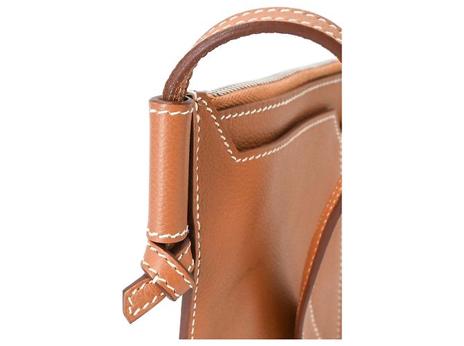 Hermès Borsa a Spalla Hermes Ultra Pla 24 Evercolor D'oro - vista 14