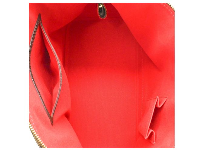 Borsa Louis Vuitton Alma Damier Ebene Marrone - vista 10