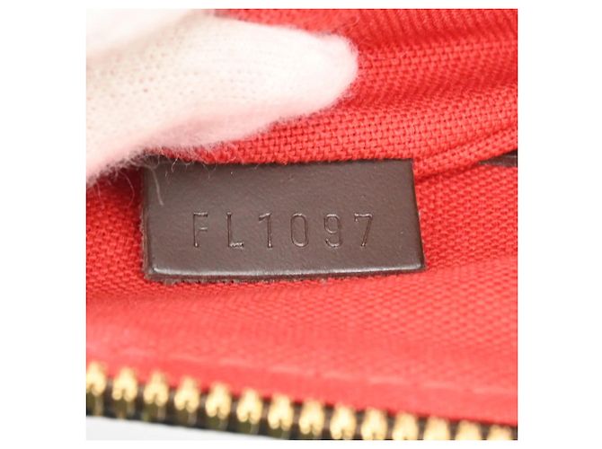 Borsa Louis Vuitton Alma Damier Ebene Marrone - vista 12