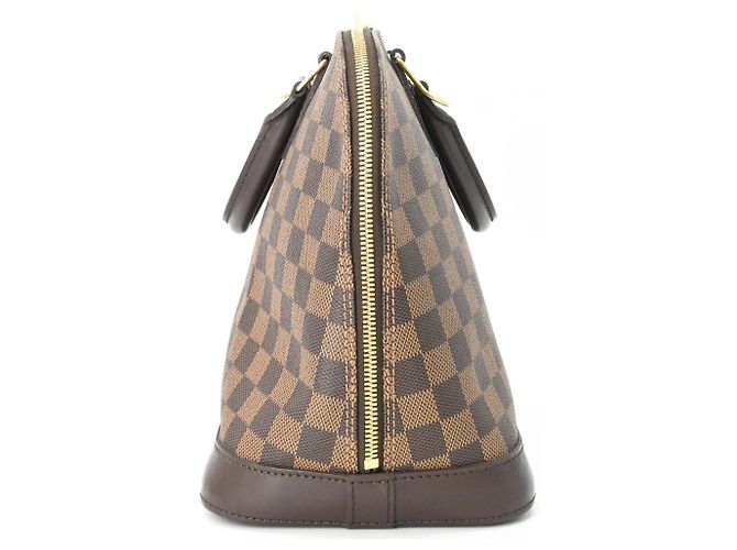 Borsa Louis Vuitton Alma Damier Ebene Marrone - vista 4