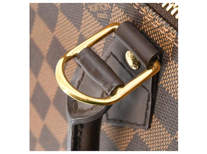Borsa Louis Vuitton Alma Damier Ebene Marrone - vista 8