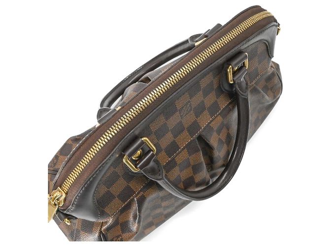 Borsa a Spalla Louis Vuitton Trevi PM Ebano Damier Marrone - vista 11