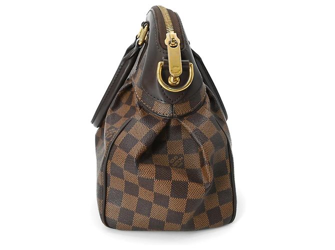 Borsa a Spalla Louis Vuitton Trevi PM Ebano Damier Marrone - vista 5