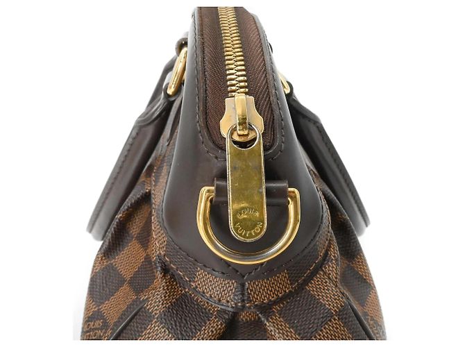 Borsa a Spalla Louis Vuitton Trevi PM Ebano Damier Marrone - vista 6