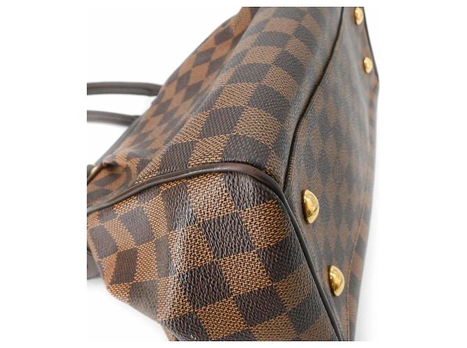 Borsa a Spalla Louis Vuitton Trevi PM Ebano Damier Marrone - vista 9