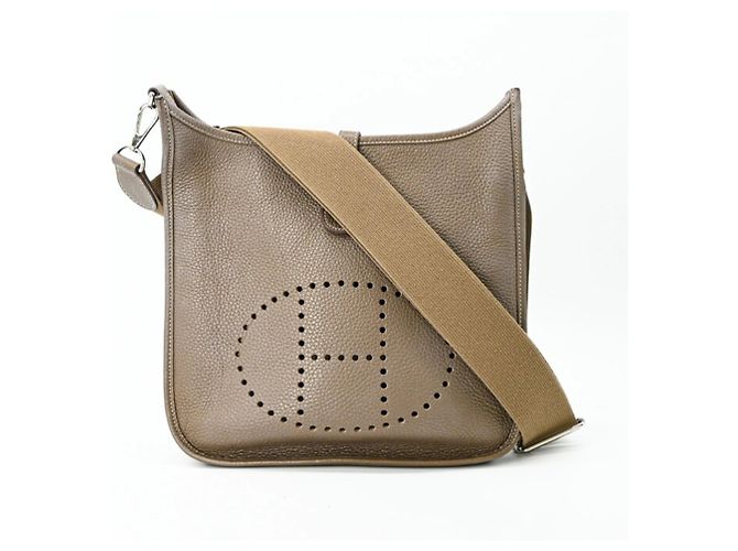 Borsa a Spalla Hermès Evelyne 3 29 TPM Taupe - vista 2