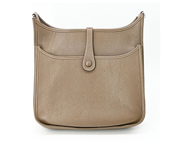 Borsa a Spalla Hermès Evelyne 3 29 TPM Taupe - vista 3