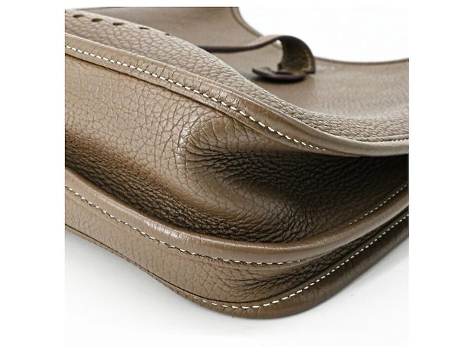 Borsa a Spalla Hermès Evelyne 3 29 TPM Taupe - vista 7