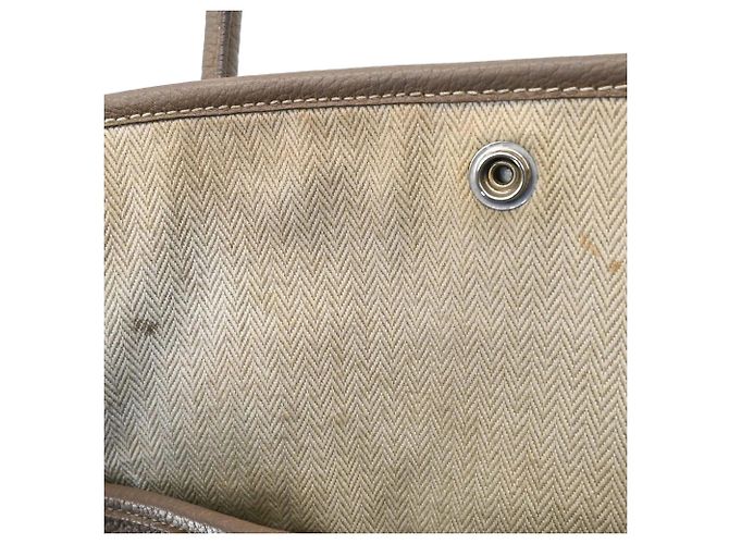 Hermès Bolsa tote HERMES Garden PM em Negonda cinza Etoupe Taupe - vista 11