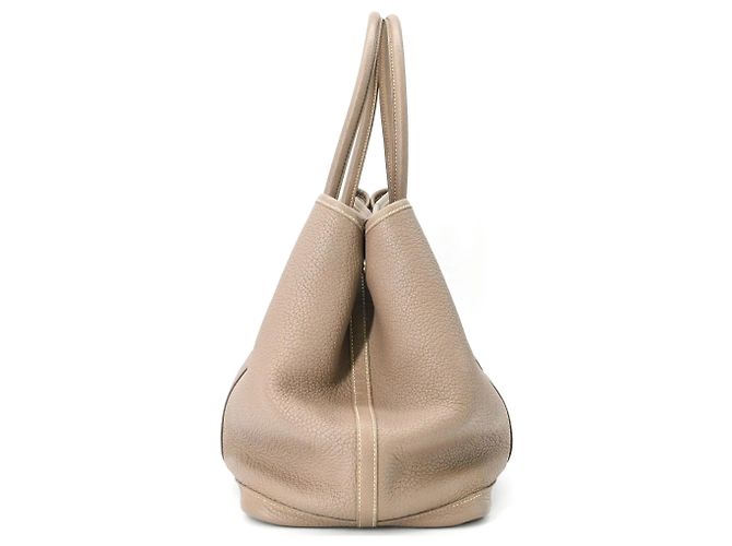 Hermès Bolsa tote HERMES Garden PM em Negonda cinza Etoupe Taupe - vista 3