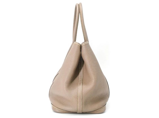 Hermès Bolsa tote HERMES Garden PM em Negonda cinza Etoupe Taupe - vista 4