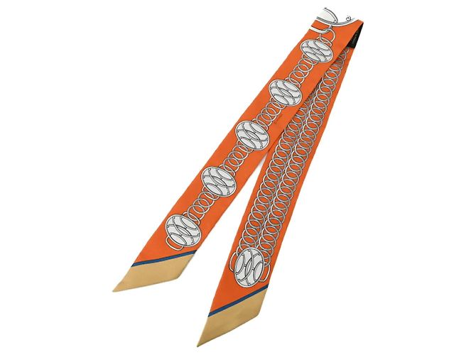Hermès Twilly Lift Profil Schal Orange - Ansicht 2