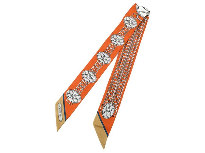 Hermès Twilly Lift Profil Schal Orange - Ansicht 3