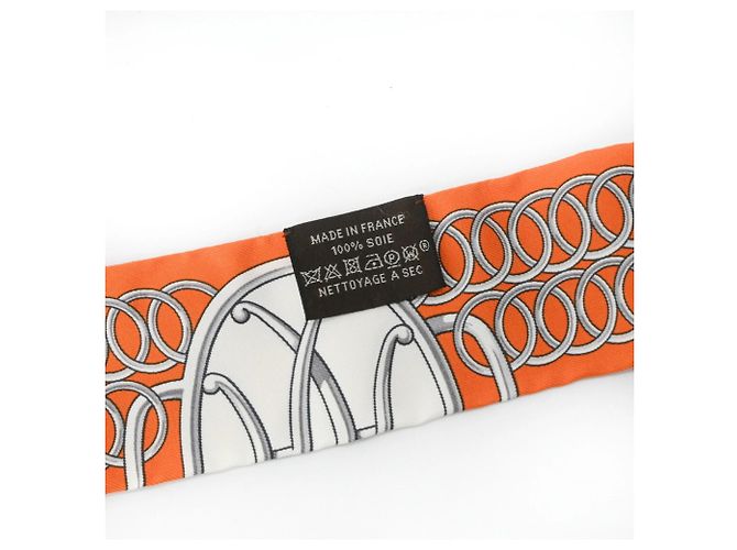 Hermès Twilly Lift Profil Schal Orange - Ansicht 6