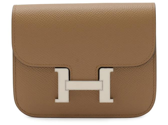 Portafoglio bi-fold Constance di Hermès Marrone Beige - vista 2