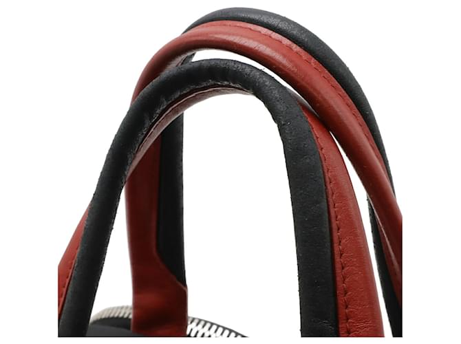 Borsa a mano Prada Triangle Mini Boston Nero Rosso - vista 8