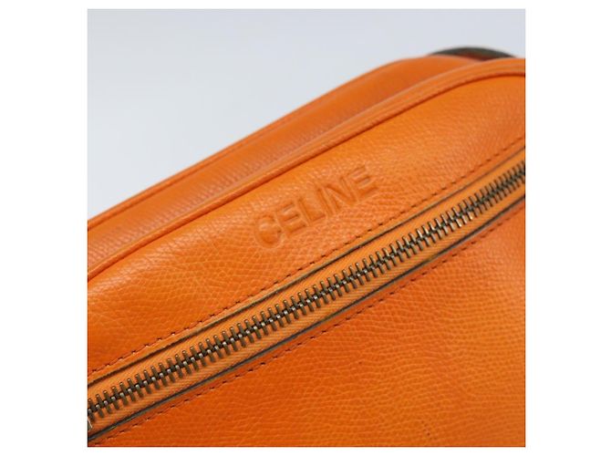 Céline Borsa a Spalla in Pelle Arancione Oro Auth SW2232A D'oro - vista 14