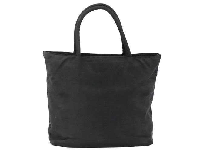 PRADA Borsa a mano in nylon nero argento Auth bs34325 - vista 2