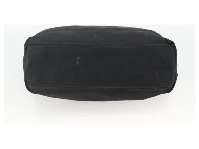 PRADA Borsa a mano in nylon nero argento Auth bs34325 - vista 5