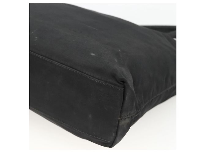 PRADA Borsa a mano in nylon nero argento Auth bs34325 - vista 9