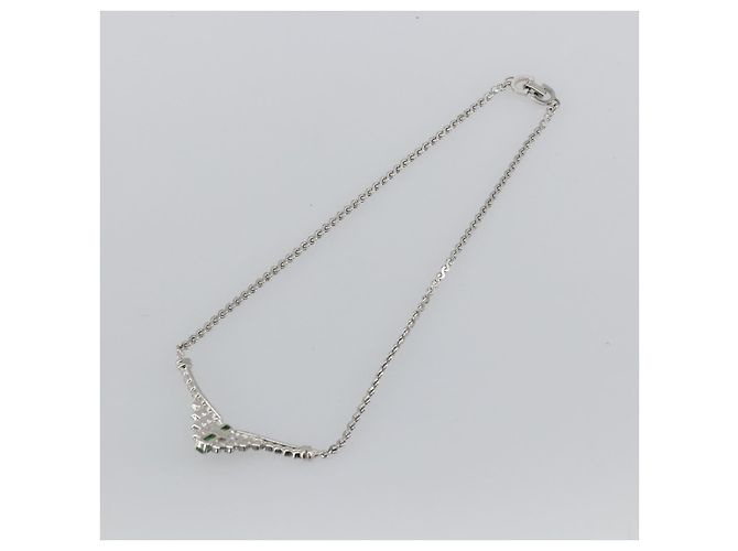 Collana Christian Dior metallo Argento Auth bs34222A - vista 7