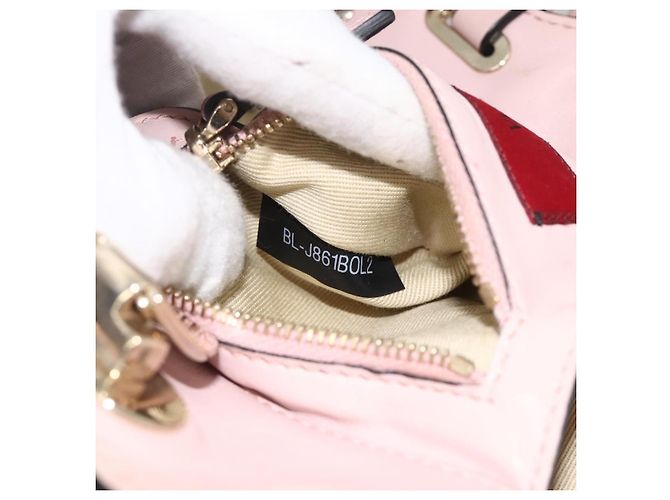 Borsa a mano in pelle Valentino Rock Studs 2 in 1 Rosa Oro Auth BA11911A D'oro - vista 12