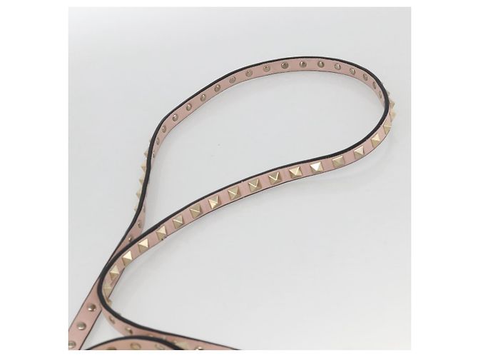 Borsa a mano in pelle Valentino Rock Studs 2 in 1 Rosa Oro Auth BA11911A D'oro - vista 14