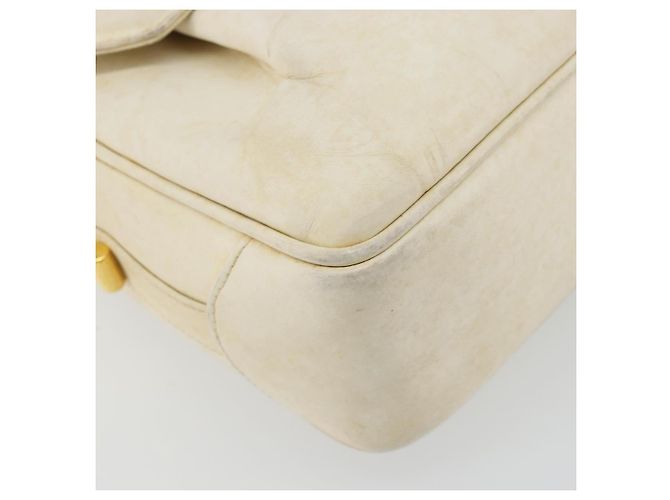 Gucci Borsa a Spalla in Pelle Bianca e Oro Auth BAZ692 Bianco D'oro - vista 11