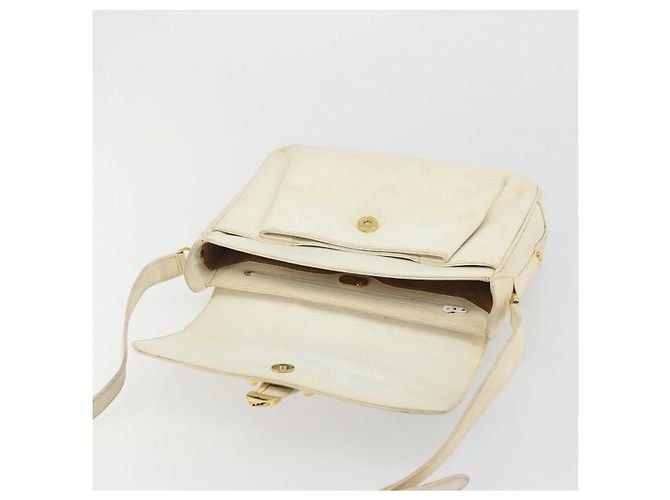 Gucci Borsa a Spalla in Pelle Bianca e Oro Auth BAZ692 Bianco D'oro - vista 15