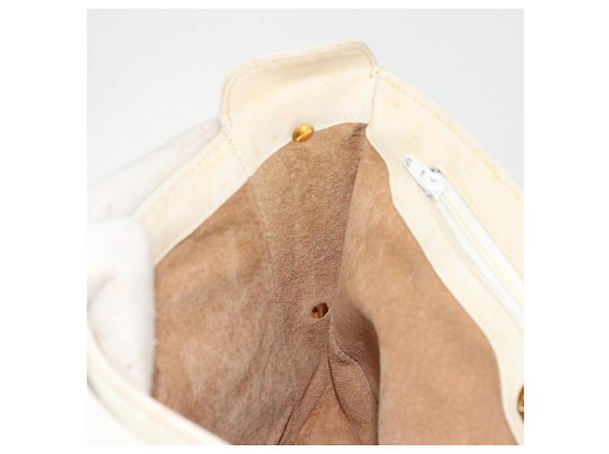 Gucci Borsa a Spalla in Pelle Bianca e Oro Auth BAZ692 Bianco D'oro - vista 19