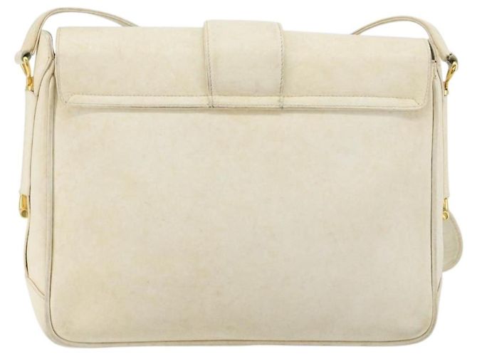 Gucci Borsa a Spalla in Pelle Bianca e Oro Auth BAZ692 Bianco D'oro - vista 3
