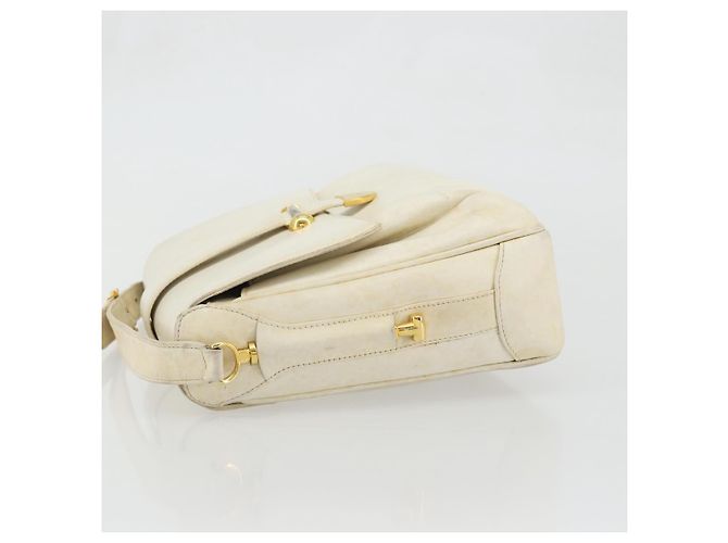 Gucci Borsa a Spalla in Pelle Bianca e Oro Auth BAZ692 Bianco D'oro - vista 5