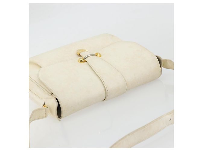 Gucci Borsa a Spalla in Pelle Bianca e Oro Auth BAZ692 Bianco D'oro - vista 6