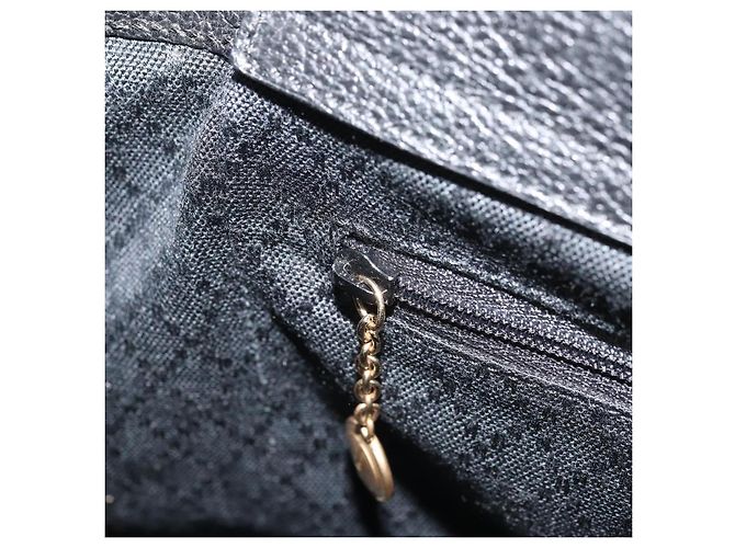 Borsa a Mano in Camoscio GUCCI Bamboo 2way Nero Oro 000 122 0316 Auth BA11541 D'oro - vista 20