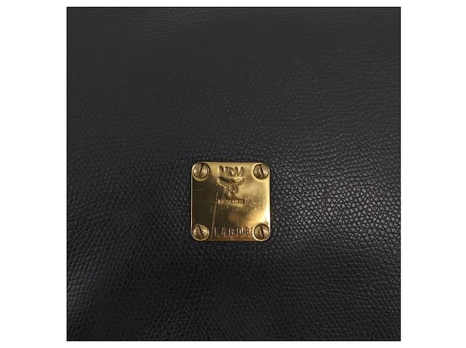 Borsa a Spalla in Pelle MCM Chain Nera Oro Auth BA11650 Nero D'oro - vista 15