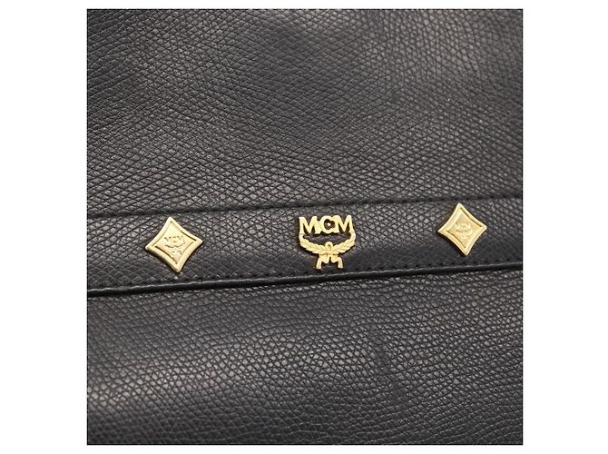 Borsa a Spalla in Pelle MCM Chain Nera Oro Auth BA11650 Nero D'oro - vista 16