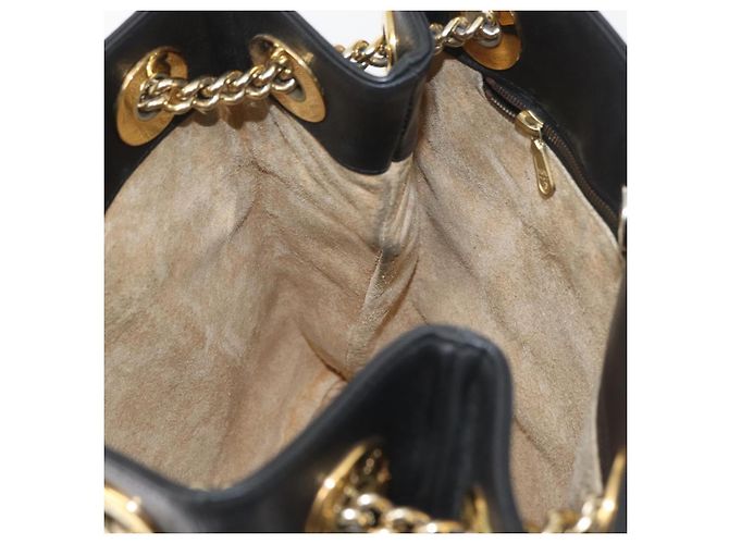 Borsa a Spalla in Pelle MCM Chain Nera Oro Auth BA11650 Nero D'oro - vista 20