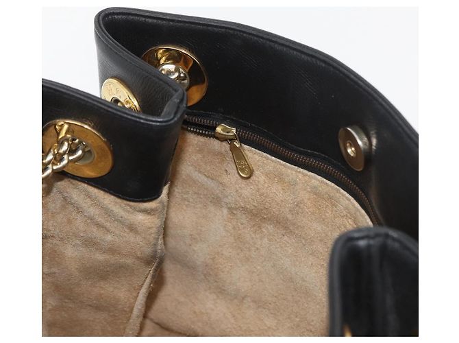 Borsa a Spalla in Pelle MCM Chain Nera Oro Auth BA11650 Nero D'oro - vista 21