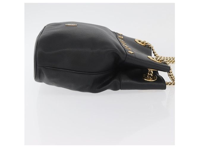 Borsa a Spalla in Pelle MCM Chain Nera Oro Auth BA11650 Nero D'oro - vista 4