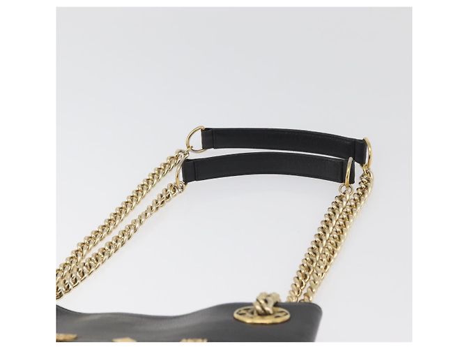 Borsa a Spalla in Pelle MCM Chain Nera Oro Auth BA11650 Nero D'oro - vista 8