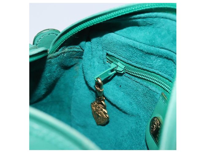 Sac à épaule GUCCI Suède Vert Or Auth BA11758A Doré - vue 15