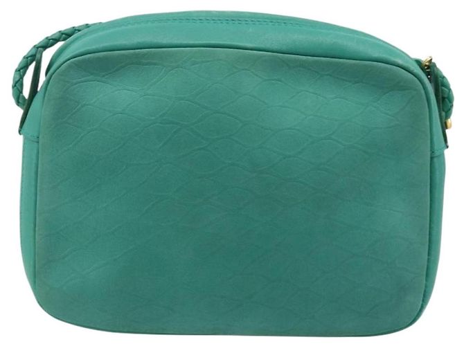 Sac à épaule GUCCI Suède Vert Or Auth BA11758A Doré - vue 3