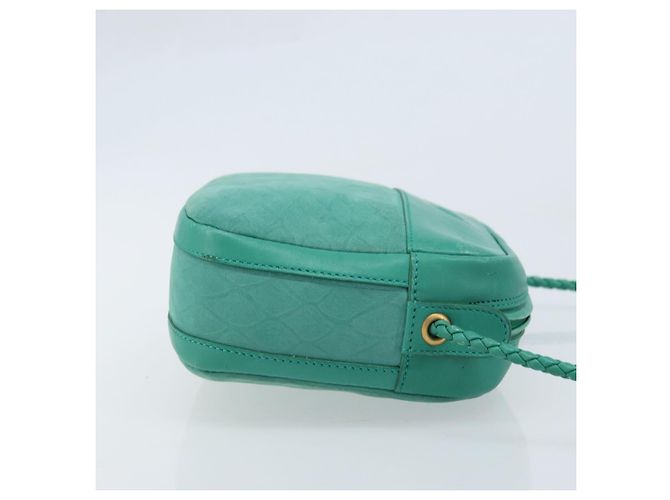 Sac à épaule GUCCI Suède Vert Or Auth BA11758A Doré - vue 4