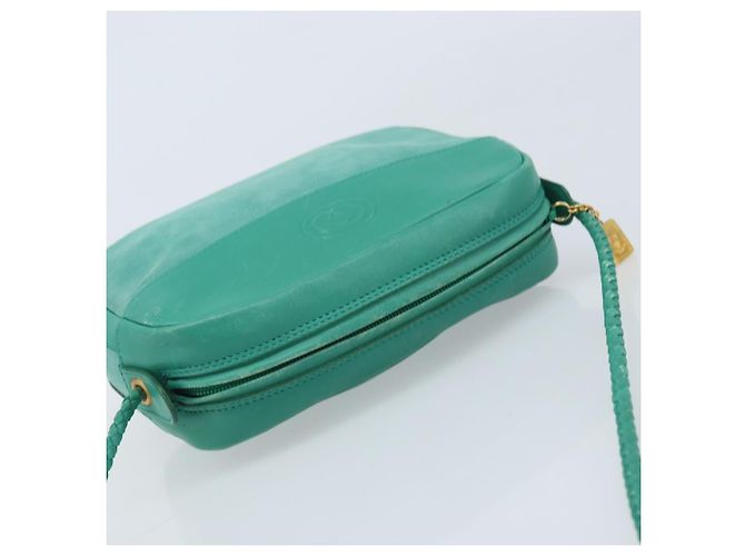 Sac à épaule GUCCI Suède Vert Or Auth BA11758A Doré - vue 6