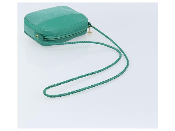 Sac à épaule GUCCI Suède Vert Or Auth BA11758A Doré - vue 7