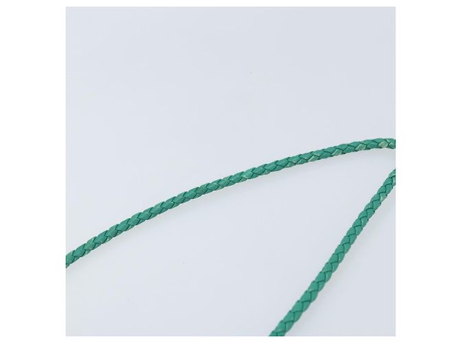 Sac à épaule GUCCI Suède Vert Or Auth BA11758A Doré - vue 8