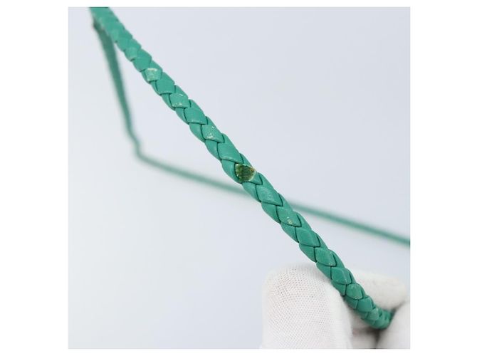 Sac à épaule GUCCI Suède Vert Or Auth BA11758A Doré - vue 9
