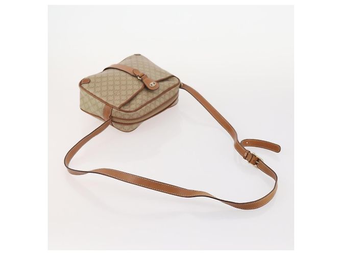 Céline Borsa Clutch in Tela Macadam CELINE in Pelle PVC 3 Pezzi Marrone Beige Auth fm5236 - vista 12