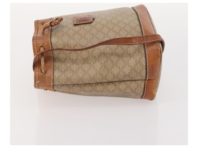 Céline Borsa Clutch in Tela Macadam CELINE in Pelle PVC 3 Pezzi Marrone Beige Auth fm5236 - vista 4